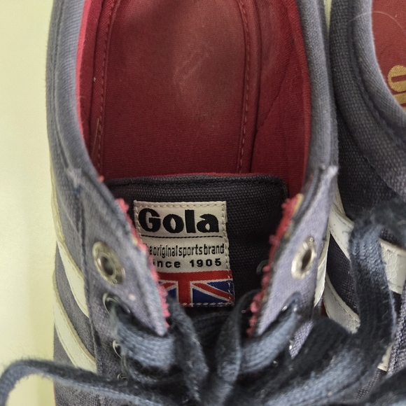 Gola Classic Comet Canvas Sneakers Trainers Men's Blue & White Size 11 - Picture 4 of 12